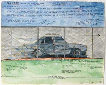 Work: Study for 'Car Cage'