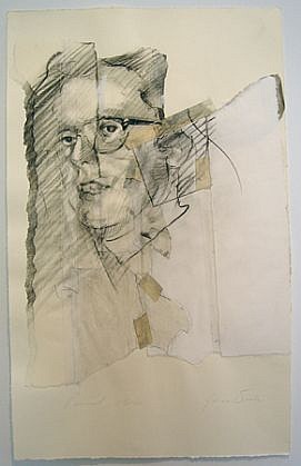 James Drake, Pascal (older), 2005
Charcoal on paper with tape, 24 x 14 1/2 in. (61 x 36.8 cm)
JDR-034