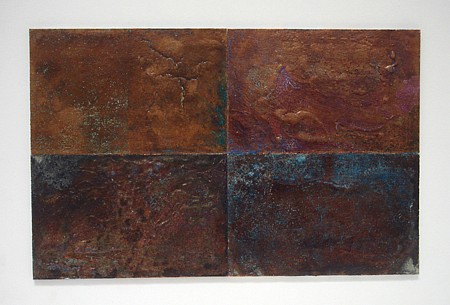 Jim Martin, SPM-010, 2009
Acrylic, copper leaf and patina on masonite, 7 x 11 in. (17.8 x 27.9 cm)
JMA-013