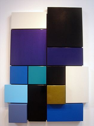 Margo Sawyer, Synchronicity of Color #8 (Blue-violet), 2008
International paint on aluminum, 71 1/2 x 51 3/4 x 6 1/4 in. (181.6 x 131.5 cm)
MSA-036