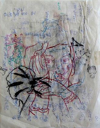 Gael Stack, Forty-one Songs No.39, 2010
Ink, graphite, oil, colored pencil on vellum, 11 x 8 1/2 in. (27.9 x 21.6 cm)
GST-055