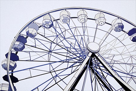 William Steiger, Gondola Wheel, 2007-2008
Oil on linen, 40 x 60 in. (101.6 x 152.4 cm)
WST-021