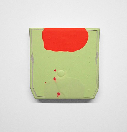 Bret Slater, Lost Bread, 2014
Acrylic on canvas, 7 1/4 x 7 1/4 x 1 1/4 in. (18.4 x 18.4 x 3.2 cm)
BSL-002