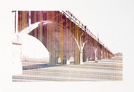 Kim Cadmus Owens, Houston Viaduct, 2011-2015
Ink on cotton paper, letterpress print, Edition of 20, 14 x 20 in.
KOW-043