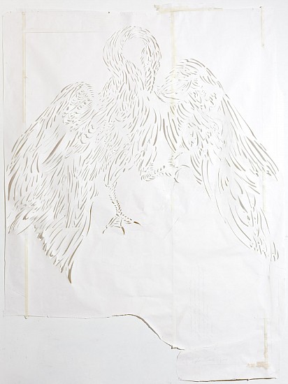 James Drake, She Dreamed a Bronze Cast Sky, 2009
Graphite, tape, on hand-cut paper, 96 x 72 in. (243.8 x 182.9 cm)
JDR-047
