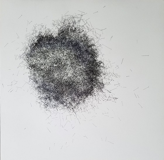 John Adelman, 11324 nails (from large coffee bin), 2017
Gel ink and acrylic on canvas, 32 x 32 in.
JAD-165