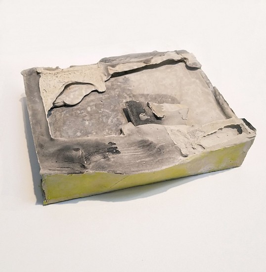 James Buss, Untitled cast, 2018
Plaster, paper, enamel, 10 x 9 1/2 x 2 1/2 in.
JBU-025