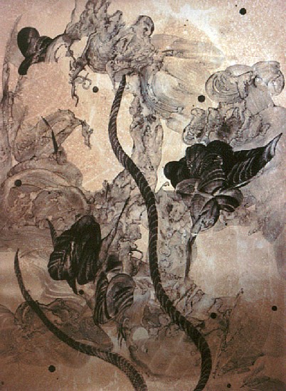 Virgil Grotfeldt, Constant Rythm, 2005
powdered coal and acrylic on metallic paper, 40 x 30 in.
VGR-028