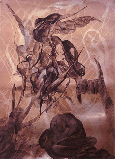 Virgil Grotfeldt, Nights Forgotten, 2005
powdered coal and acrylic on metallic paper, 41 x 29 3/4 in.
VGR-030