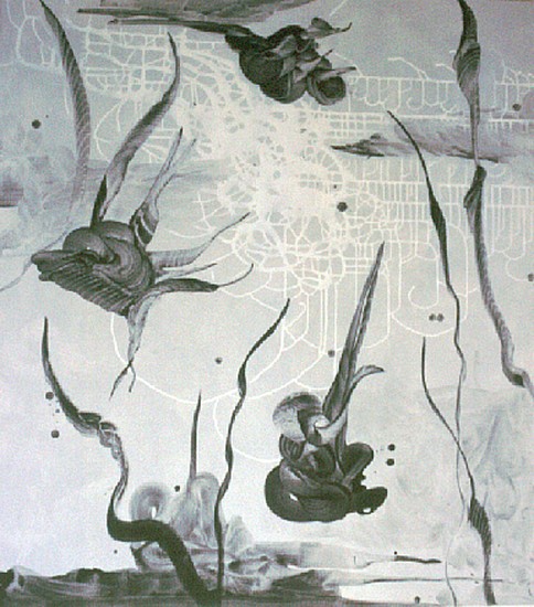 Virgil Grotfeldt, Floating Buddha, 2005
powdered coal and acrylic on linen, 50 x 44 in.
VGR-033