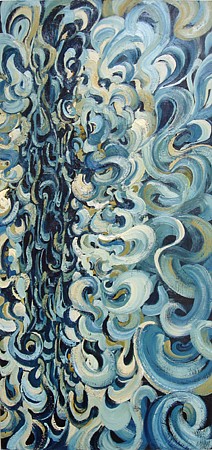 Sydney Yeager, Unfolding Blue, 2006
Oil on canvas, 84 x 40 x 3 in.
SYE-016