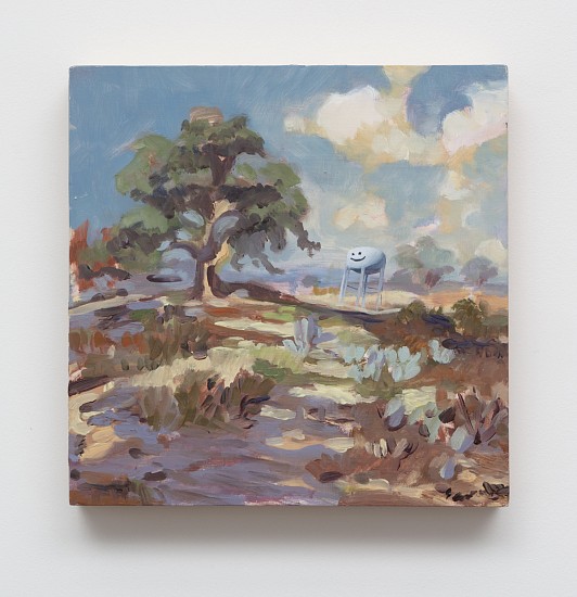 Kim Cadmus Owens, A not so Fixed Starting Point (J.O. and Bastrop), 2017-2019
Oil on wood panel, 12 x 12 in.
KOW-074