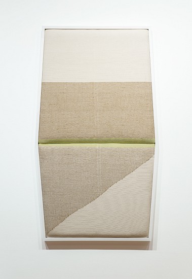 Ana Esteve Llorens, Untitled (Below and Above), 2020
Hand woven cotton, jute, natural dyes, foam, poplar wood, paint, 58 1/4 x 33 1/2 x 1 1/2 in.
AEL-001
