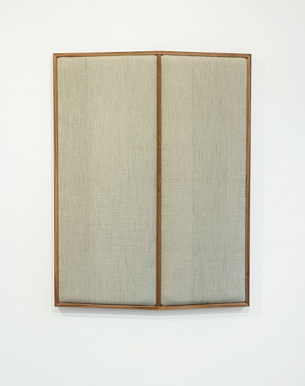 Ana Esteve Llorens, Untitled (Off Blue Left and Right), 2020
Hand woven cotton, natural dyes, foam, sapele mahogany, 55 x 41 3/4 x 1 3/4 in.
AEL-004