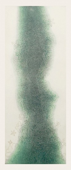 Liz Ward, Glacial Ghost with Fossil Flowers (from Ice Cores), 2012
Intaglio on Japanese Shiramine paper, Ed. Of 30, 40 x 18 in.
LWA-007