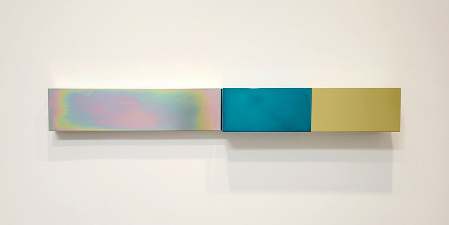 Margo Sawyer, Synchronicity of Color - Sunset to Dawn, 2007-2024
Powder coat on steel and aluminum and yellow zinc on steel, 8 1/2 x 68 x 6 in.
MSA-117