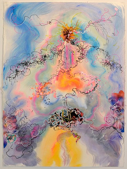 Jackie Tileston, Nectar Energy No. 2, 2023
Gouache, marker, and collage on paper, 30 x 22 in.
JTI-095