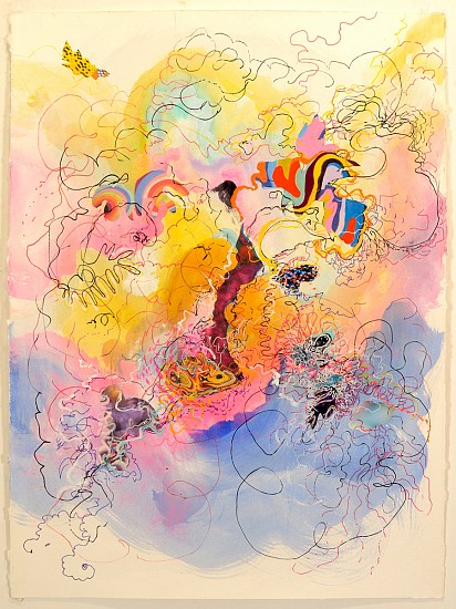Jackie Tileston, Nectar Energy No. 6, 2023
Gouache, marker, and collage on paper, 30 x 22 in.
JTI-094